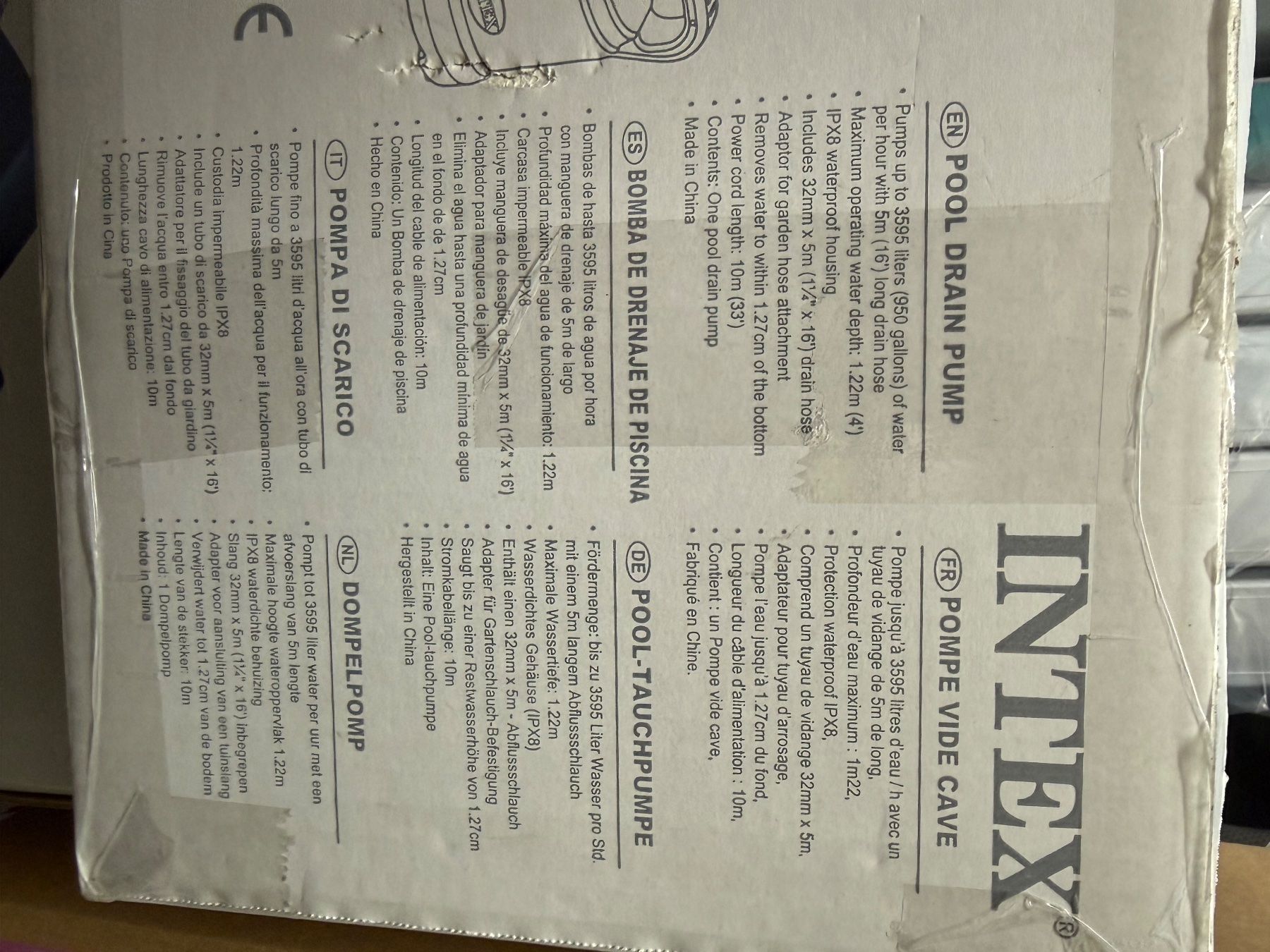 Intex Pompe & Parti di ricambio: Intex Absaugpumpe Pool – Usato da Winkel venduto da gatta 3