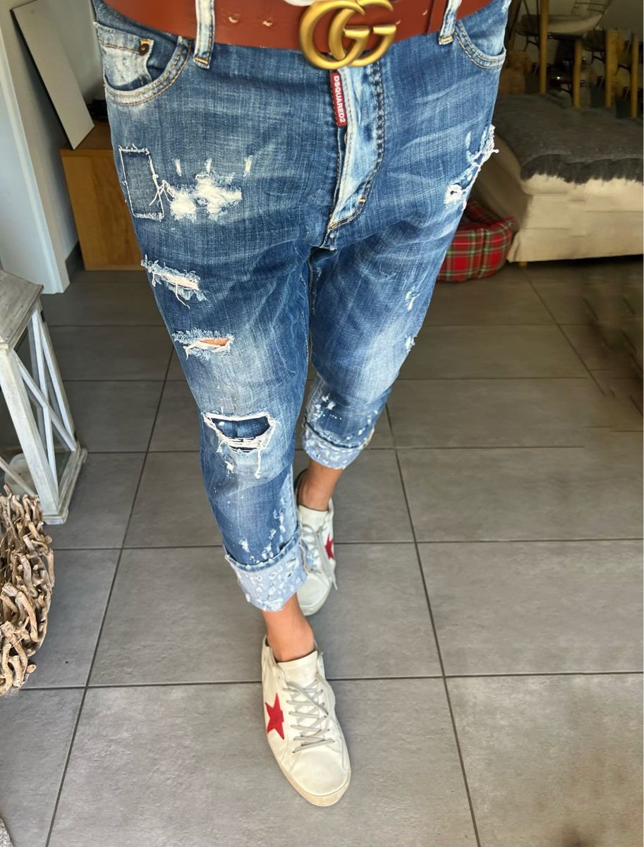 Dsquared2 Jeans: Dsquared2 Baggy jeans uomo 50 – Usato da Mendrisio venduto da fly_9wzx