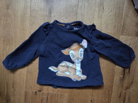 Disney Baby Pullover Bambi, Gr. 74 (eher 68), blau, Reh