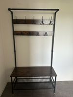 Garderobe mit Holz und Metall Gestell