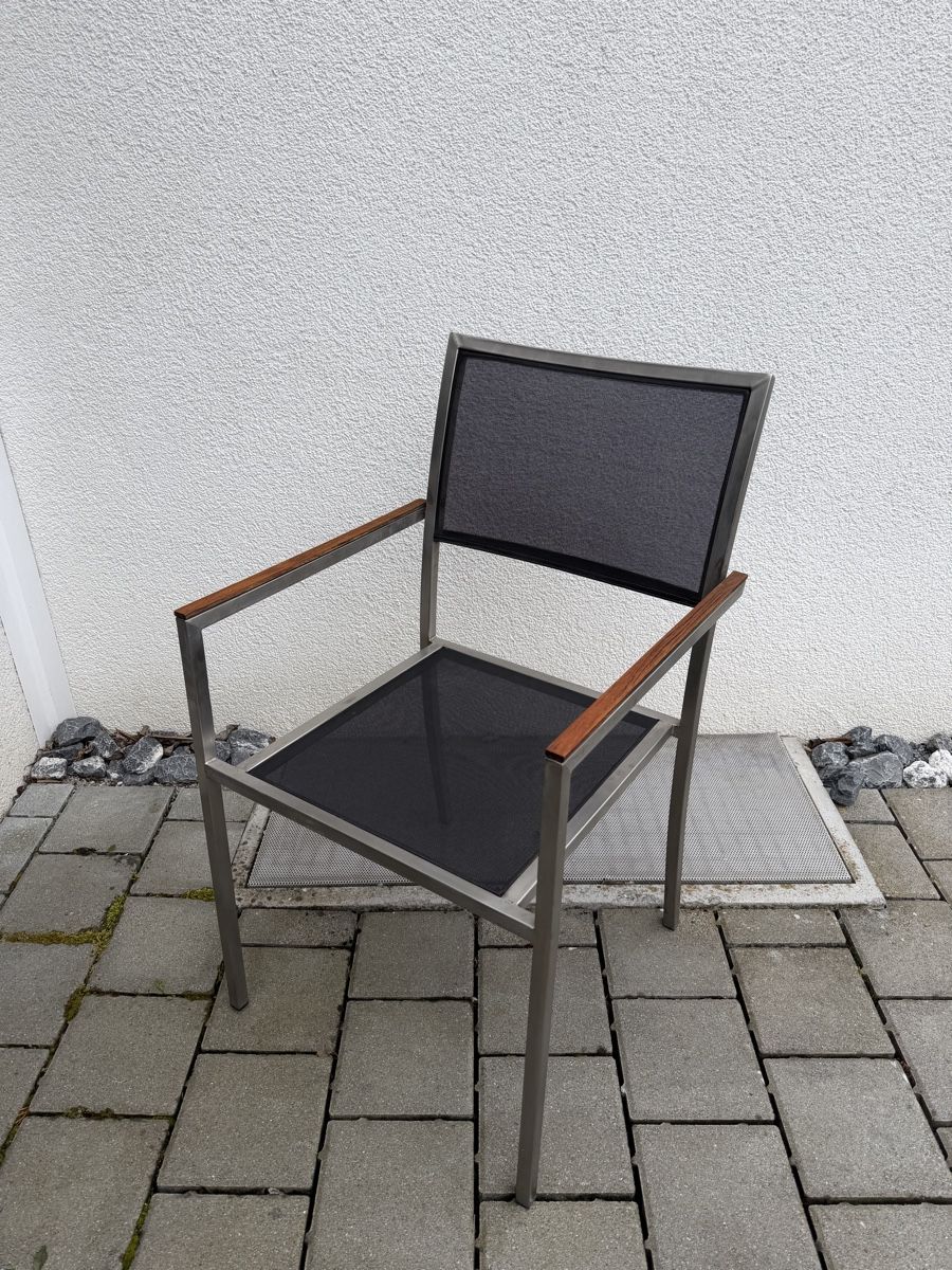 Stühle: Gartenstühle Chromstahl (2Stk.) – Gebraucht aus Felben wellhausen von To.el