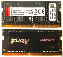 Kingston FURY Impact 64 GB DDR4 3200 MHz RAM 2×32 GB SO DIMM
