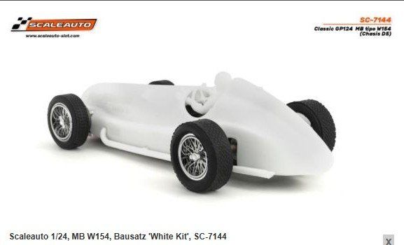 Rennbahnen: SC-7144 Scaleauto 1/24, MB W154, Bausatz 'White Kit', – Neu und originalverpackt aus Bettlach von Qwert12 3