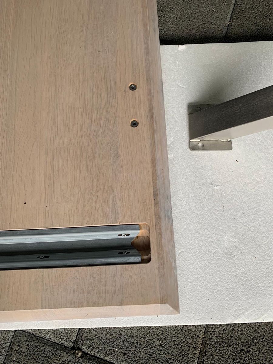 Pfister Tische: Massiver Eiche Tisch mit Edelstahlgestell – Gebraucht aus Villmergen von kasaja 6