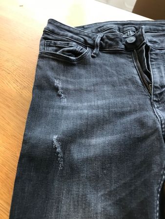 Schwarze elastische Skinny Cross Jeans in Gr.34