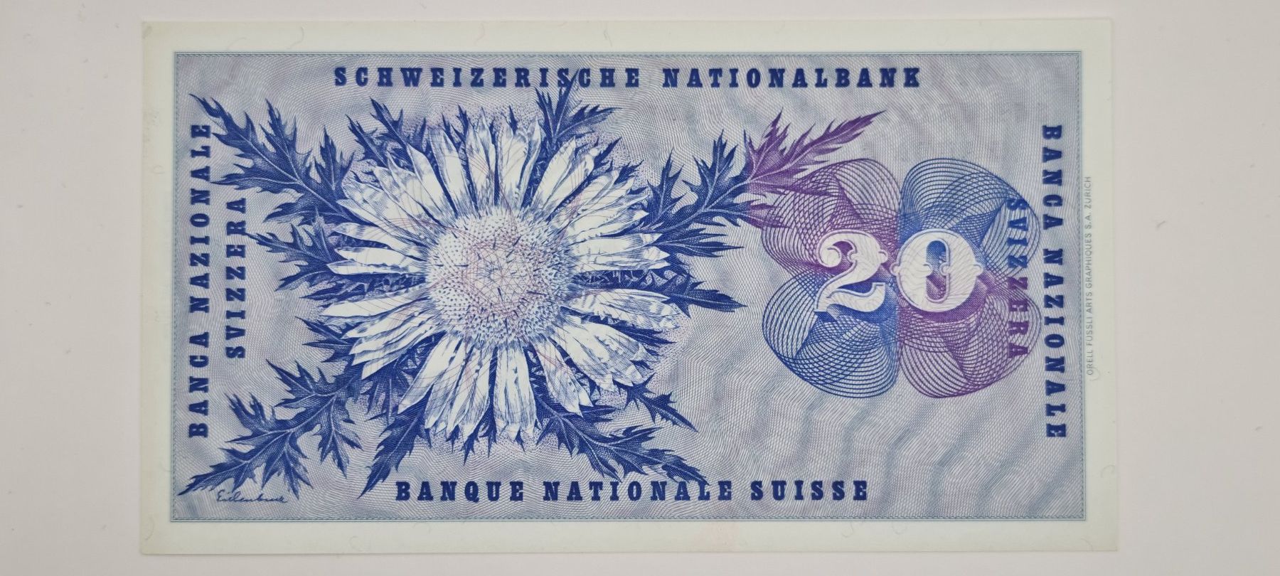 Banconote: Note 20 FR 1969 ungefaltet – Nuovo e nell'imballaggio originale da Bure venduto da chap981 1