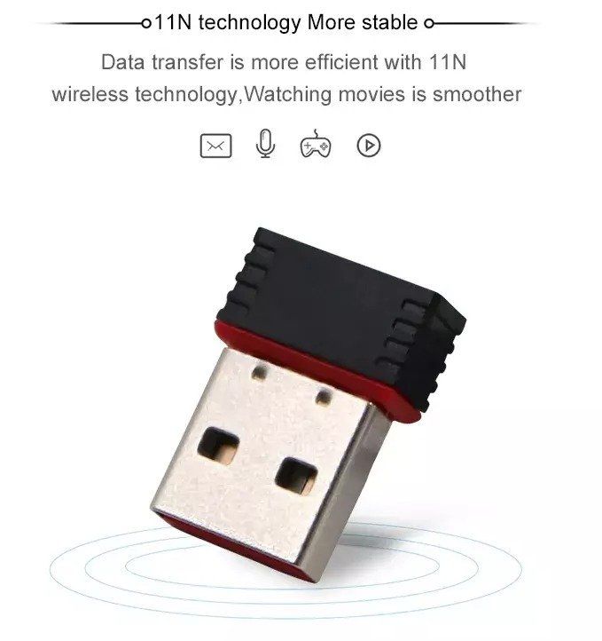 WLAN Mini USB WiFi Wireless Network Adapter PC Laptop (Neu (gemäss ...