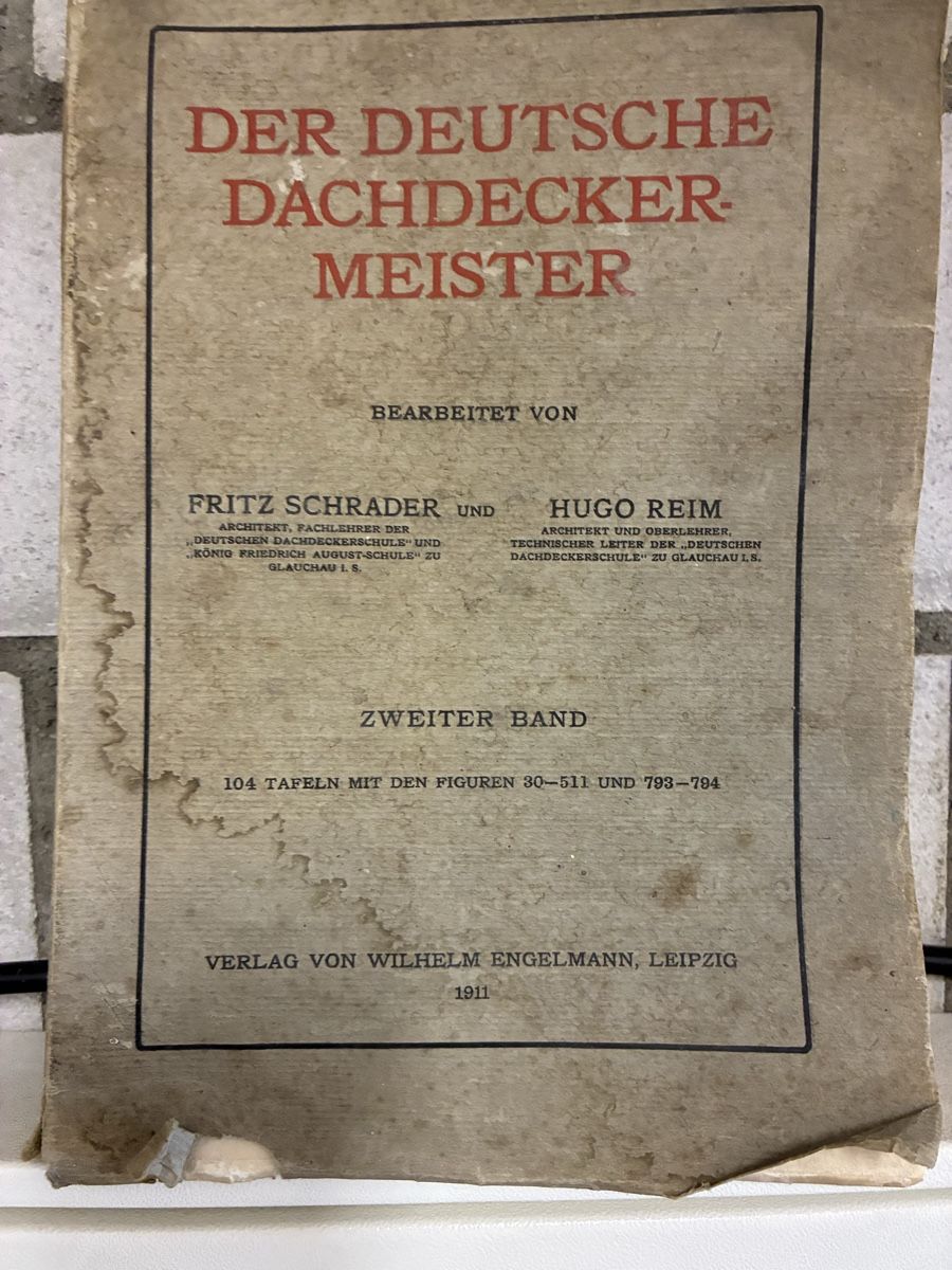 Bücher: Der Deutsche Dachdecker-Meister Band 2 1911 – Gebraucht aus Busswil BE von top_6sdg