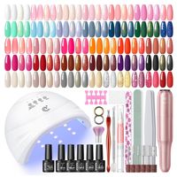 UV Nagellack Set mit Lampe & Fräser 40 Farben