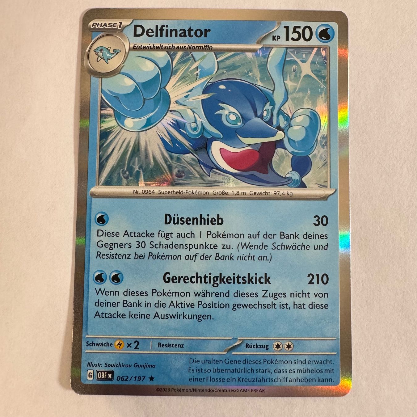 Pokémon Carte collezionabili: Pokémon OBF - Delfinator - 62 / 197 - DE – Nuovo (secondo la descrizione) da Staad SG venduto da miaCards
