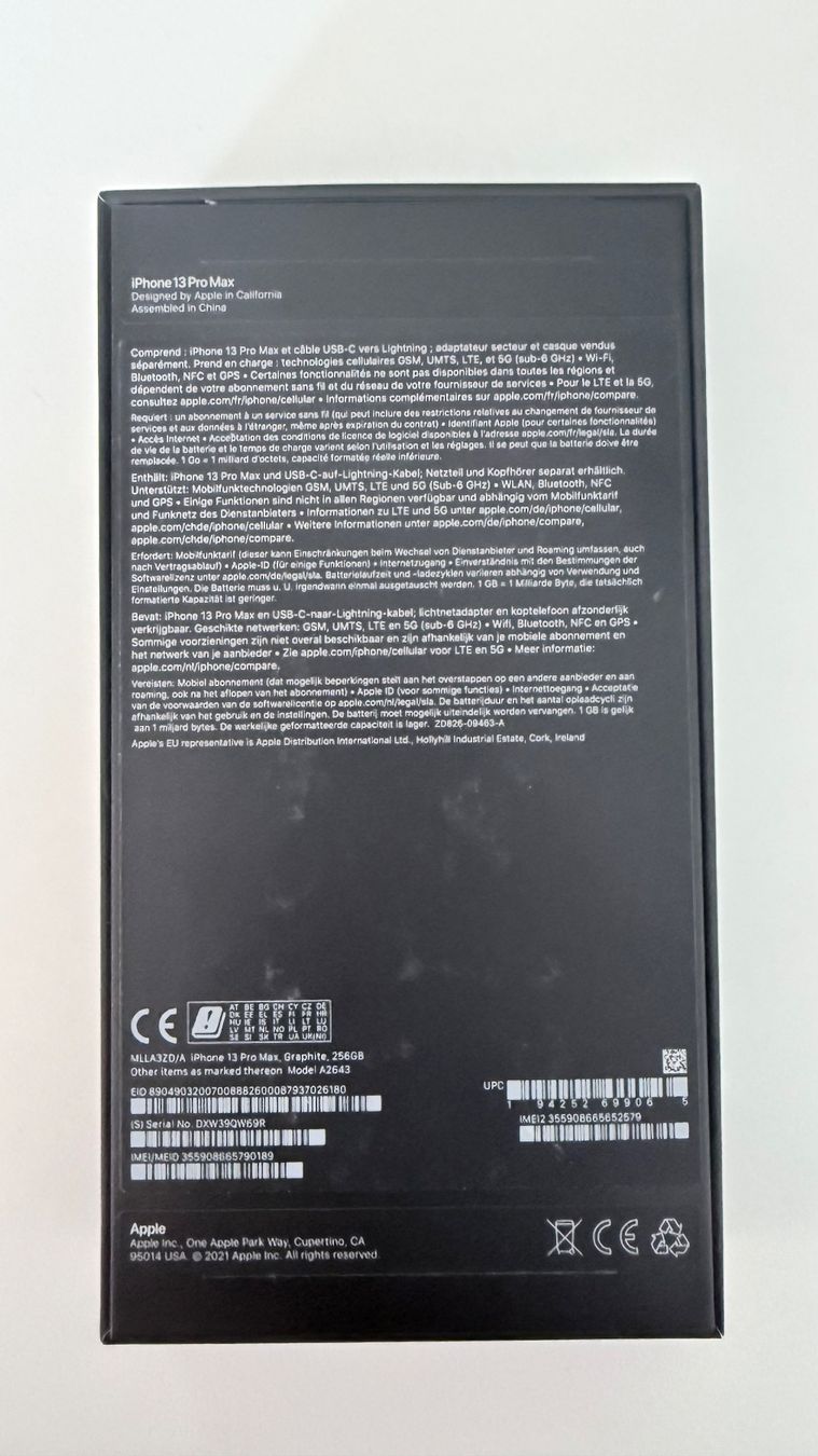 Apple Handys / Smartphones: iPhone 13 Pro Max 256 GB – Gebraucht aus Basel von stalders72 4