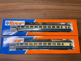 Roco 2 Stk. Personenwagen 2. Klasse der DB in DC