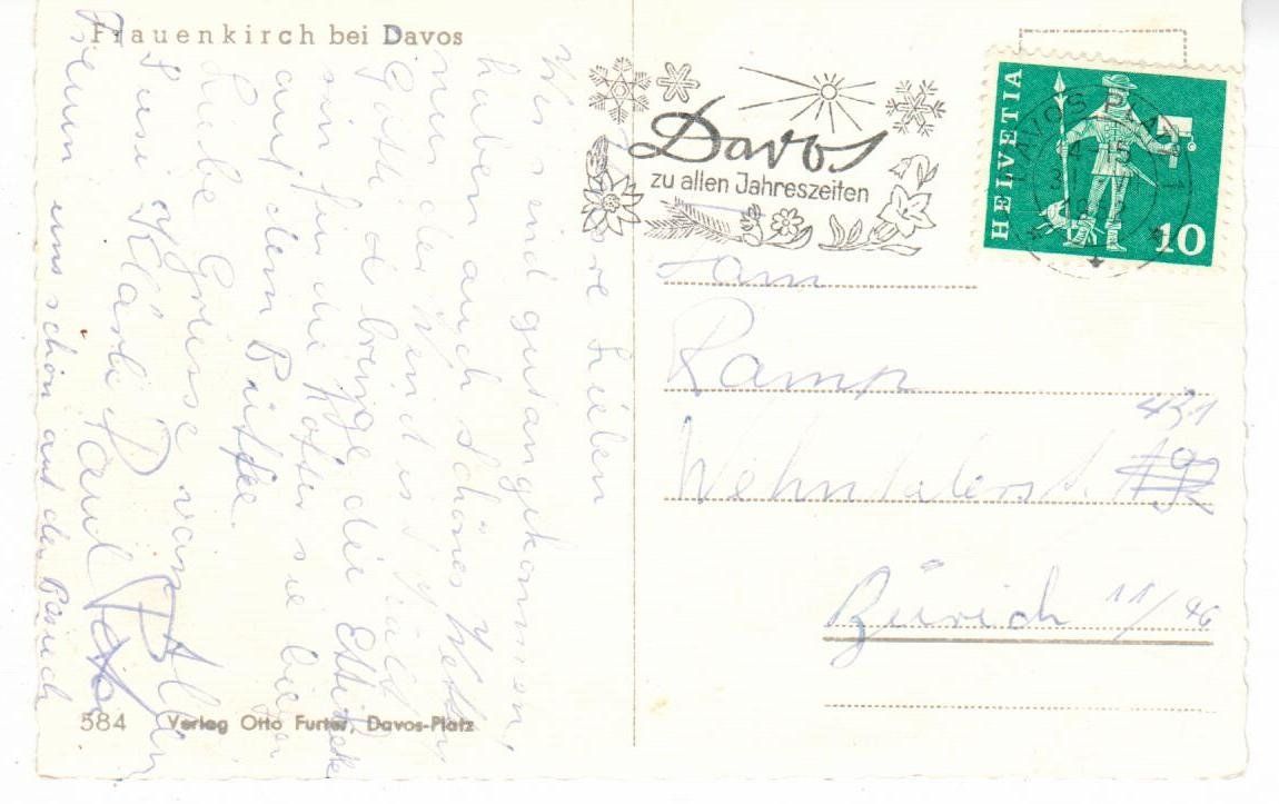 Cartoline postali: Frauenkirch bei Davos – Usato da Wolhusen venduto da Curver9 1