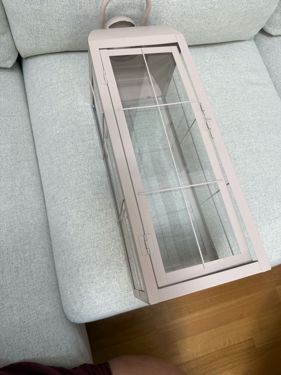 Lanterne: Laterne Metall Rosa rechteckig Glas mit Griff – Usato da Brüttisellen venduto da nat_5622 1