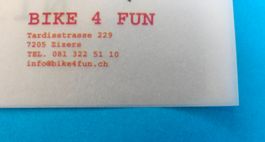 Gutschein Bike for Fun Zizers 200.- für 169.- Velo