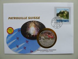 2022, Patrouille Suisse Numisbrief "Sommernachstfest"