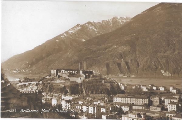 Ansichtskarten: Bellinzona Nord e Castello Uri – Gebraucht aus Olten von clotaldi