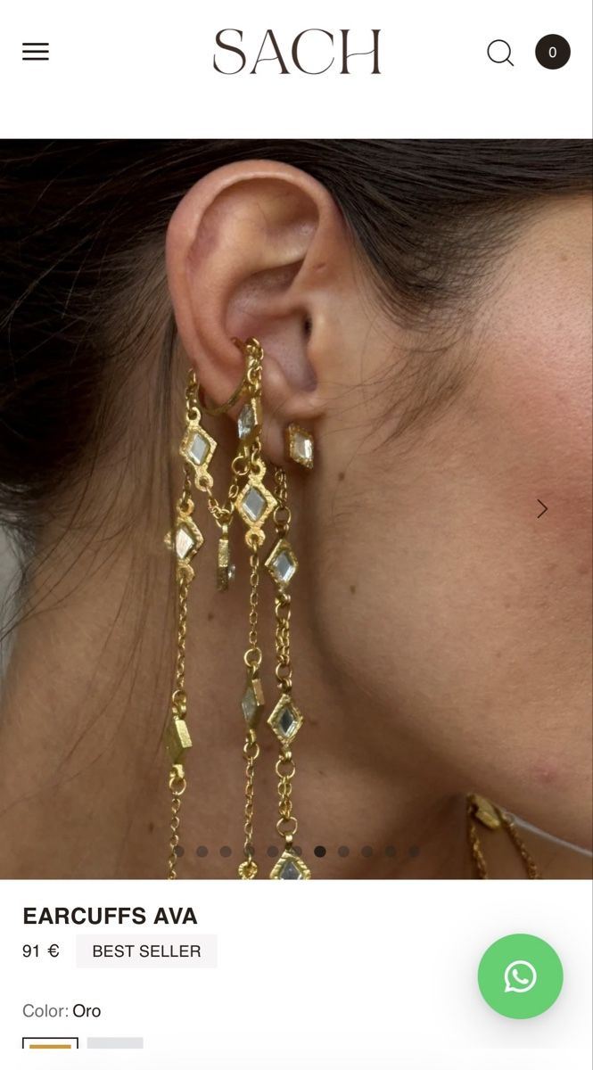 Orecchini pendenti & Orecchini a lobo: Orecchini ear cuff pendenti dorati. Mai usati – Nuovo (secondo la descrizione) da Adliswil venduto da Rampella 1