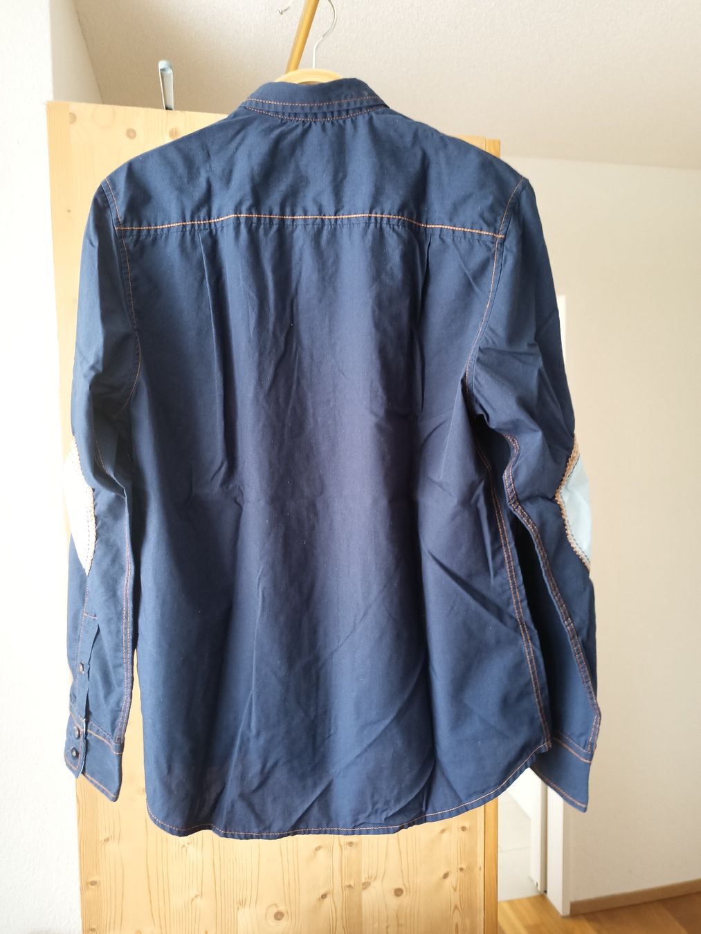 Camicie: Herren Hemd, Gr. S, Dunkelblau – Usato da Huttwil venduto da dinu1984 1