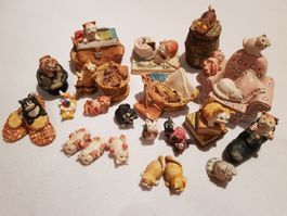21 wonderful Peter Fager HAND-PAINTED! cat ornaments
