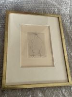 Bild Renzo Fontana "Hahn Motiv" hinter Glas Top Zustand