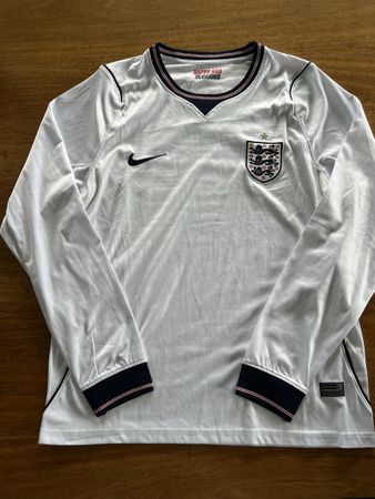 England Football Shirt Nike Long Sleeve White Size M