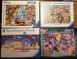 4x Ravensburger Puzzle 1000 Teile, diverse Motive