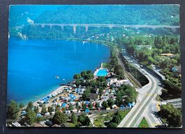 Villeneuve Lac Léman Camping TCS et Montreux-Plage, aerial v