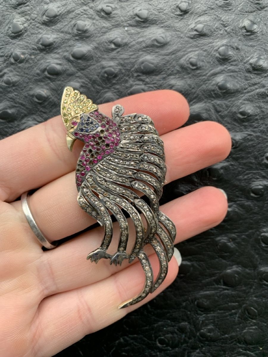 Anhänger: Vogel Anhänger aus Silber mit Diamanten – Gebraucht aus Birsfelden von Exclusivity 1