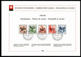 Sammelblatt Nr. 100 OMS von 1948 Sonderersttag o SBK: 150.-