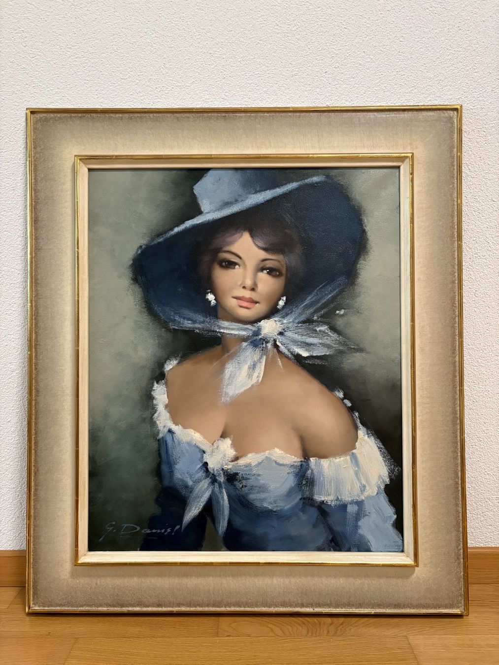 Tableaux: 71x81/ G.Daniel/ Öl Gemälde elegante Dame wunderhübsch – D'occasion à Ottenbach par TimelessEmotions. 1