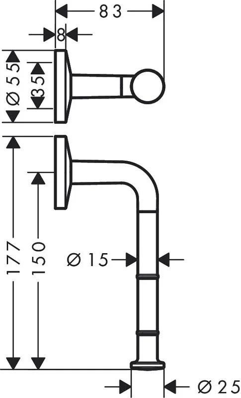 Grohe WC: Axor WC-Papierhalter Universal Circular Edelstahloptik – Nuovo e nell'imballaggio originale da Unterterzen venduto da b.aron 4