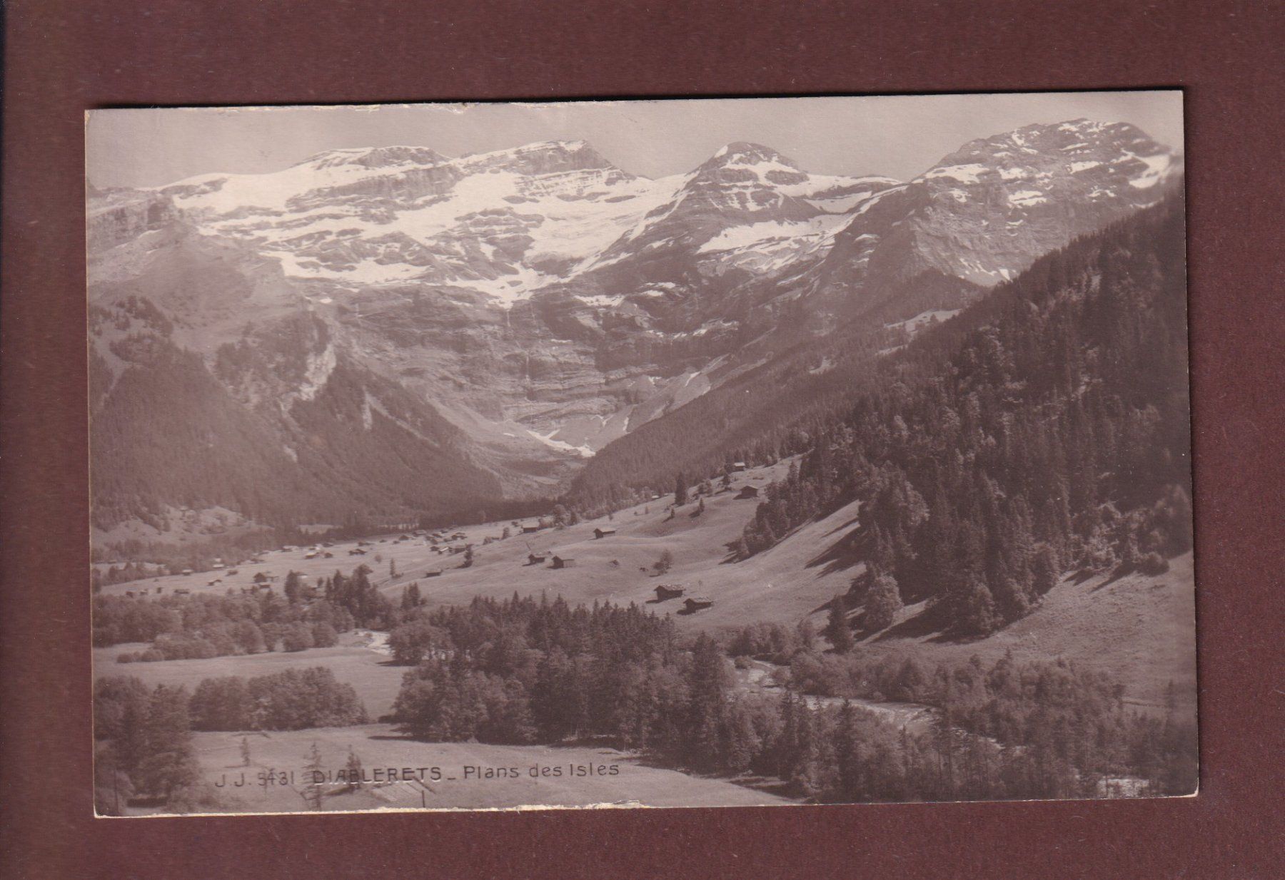 Cartoline postali: LES DIABLERETS - Plan des Isles – Usato da Pully venduto da nicecards-shop