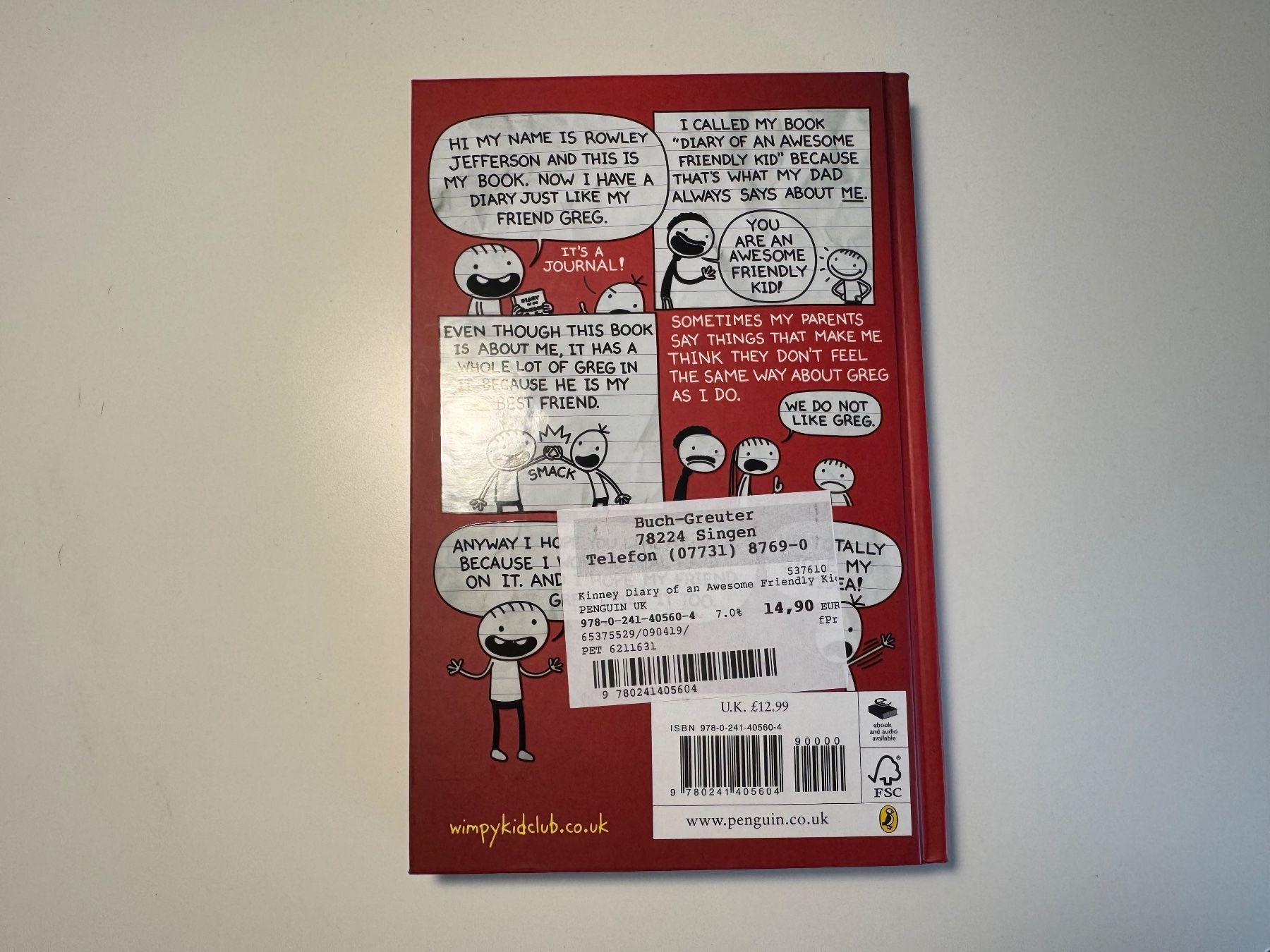 Bücher: Diary of an Awesome Friendly Kid – Gebraucht aus Löhningen von santafe06 1