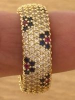 Luxus Elegante Gr.18/8 Ring Memoire Farbe: Gold/ Zirkonia