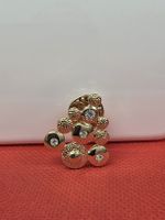 Brosche goldfarben mit Steinchen einwandfreier Zustand