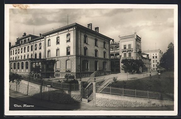 Cartoline postali: AK Thun, Strassenpartie an der Kaserne – Usato da Berlin venduto da bartko-reher