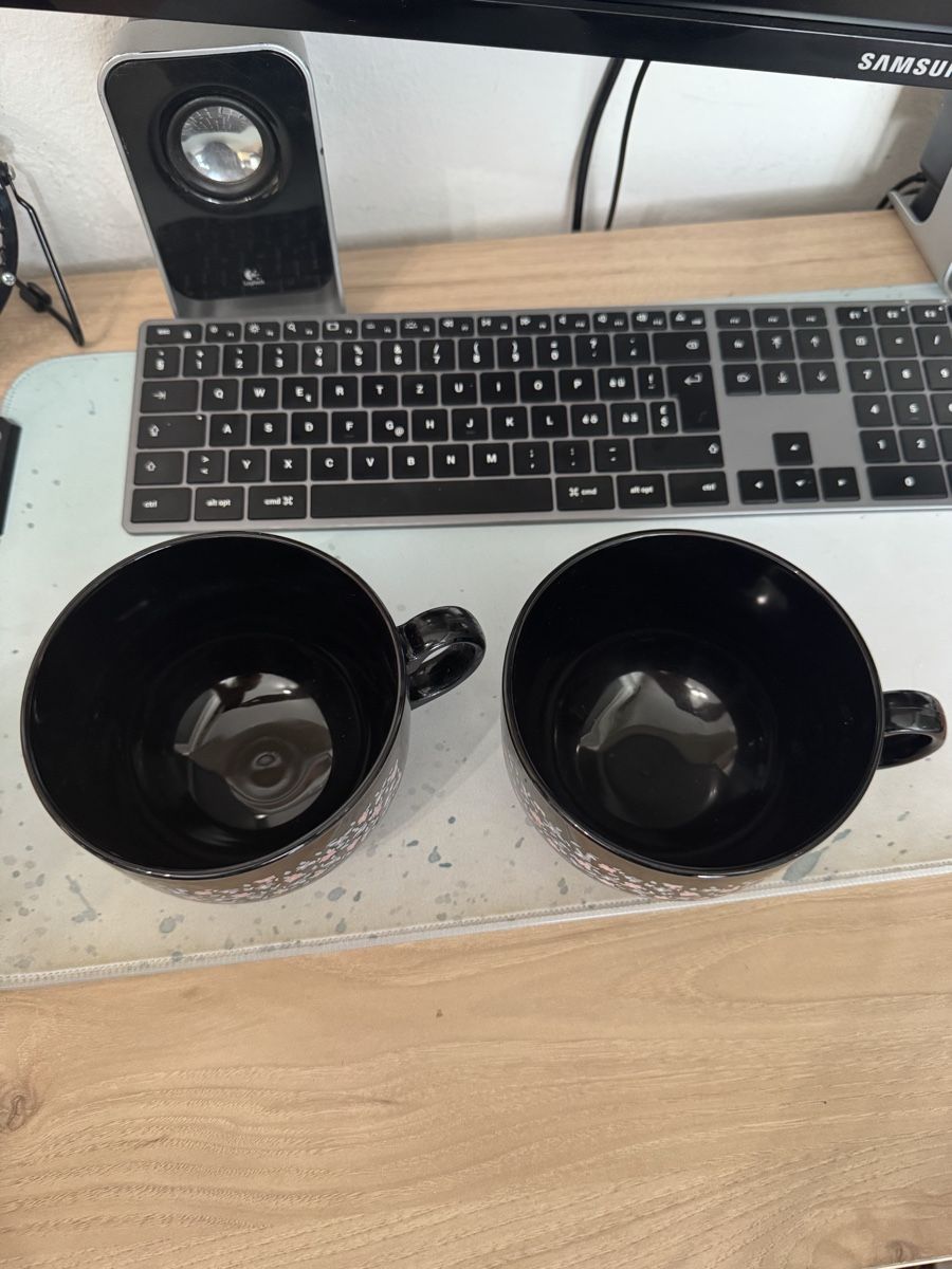 Tasses: Set 2 tazze nere floreali – D'occasion à Viganello par BlackPanda0003 1