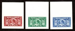 CANADA 1935 Probedruck - 3 dummy stamps B.A.B.N.Co. - RARE