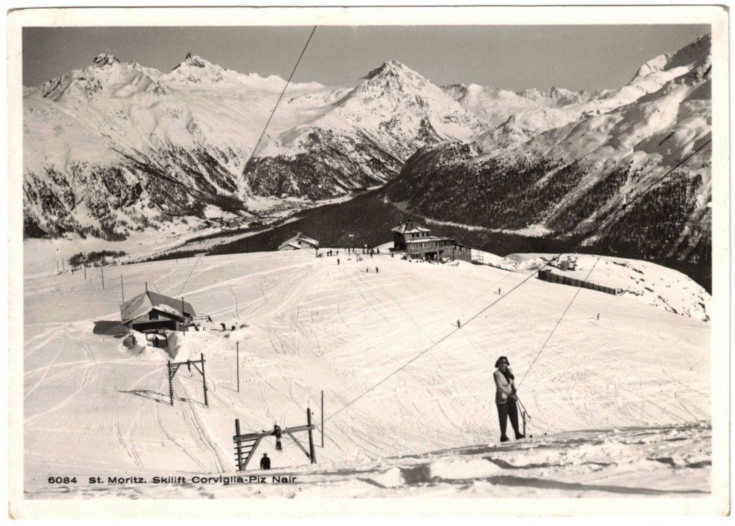 Cartoline postali: St. Moritz - Skilift Corviglia – Usato da Binningen venduto da Mountainrider