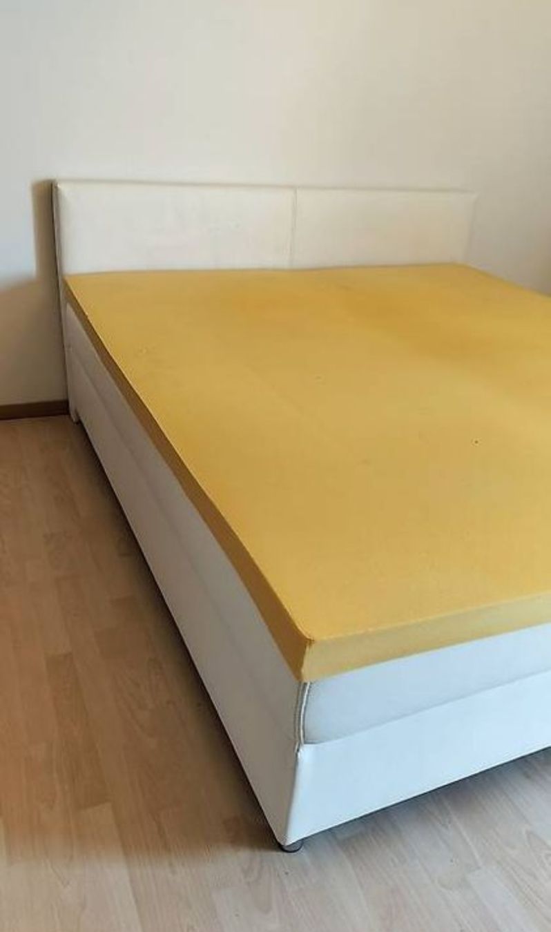 Letti: Boxspringbett 180x200 Weiss Lederoptik – Usato da Luzern venduto da BPortmannn 3