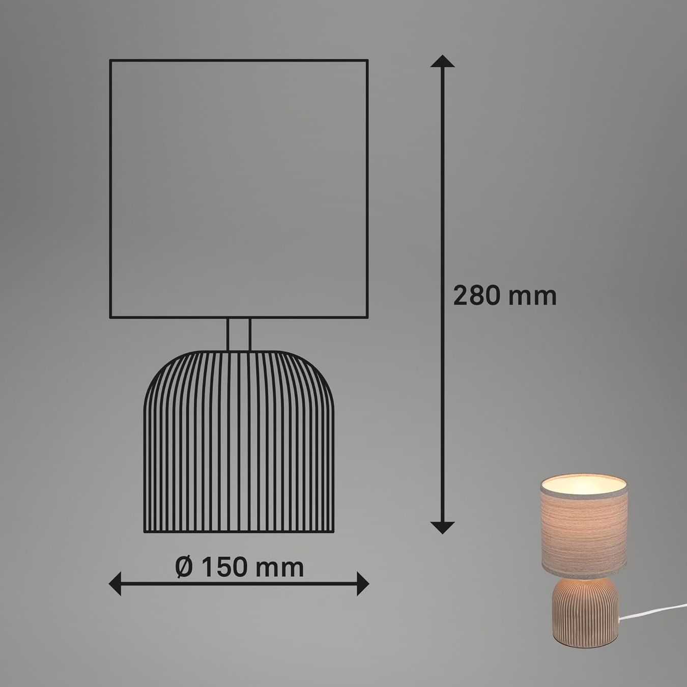 Lampade: Tischlampe mit Stoffschirm – Nuovo e nell'imballaggio originale da Nuglar venduto da SaleRitter 3