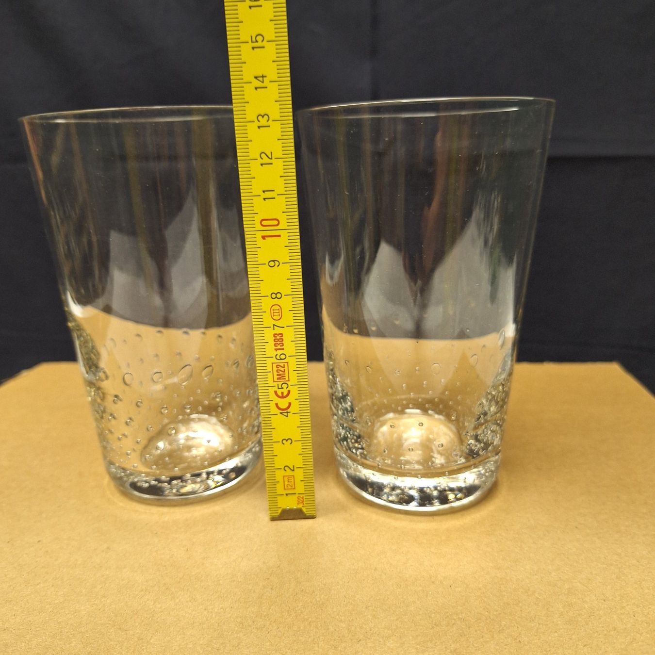 Verres: 2 grosse Trinkgläser mit Lufteinschlüssen, Bläschenoptik – D'occasion à Winterthur par ric_rl7n 8