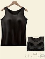 NEUES schwarzes Top mit Brustpads integriert Gr. L - 225135