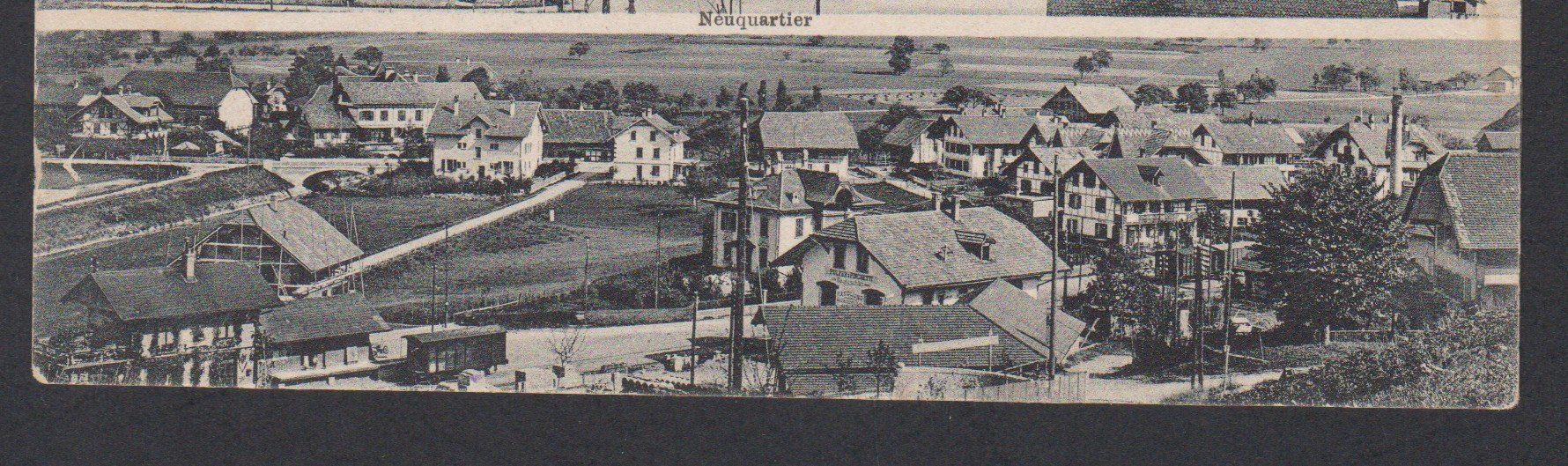 Cartoline postali: Belp  BE   :  alte 2-Bild - Ansichtskarte, Bahnstempel 1912 – Usato da Vitznau venduto da Ropaku 2