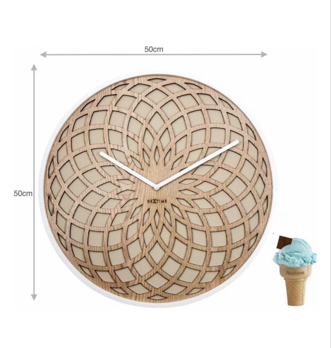 Stand- & Wanduhren: Nextime Wanduhr Holz Design 50cm – Neu (gemäss Beschreibung) aus Maisprach von nad_h1 3