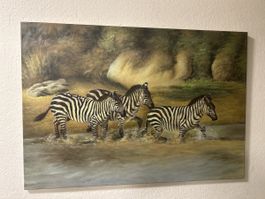 Gemälde: Zebras in der Wildnis, Afrika Feeling pur!