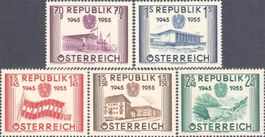 Österreich 1012-1016 10 Jahre zweite Republik ganze Serie **