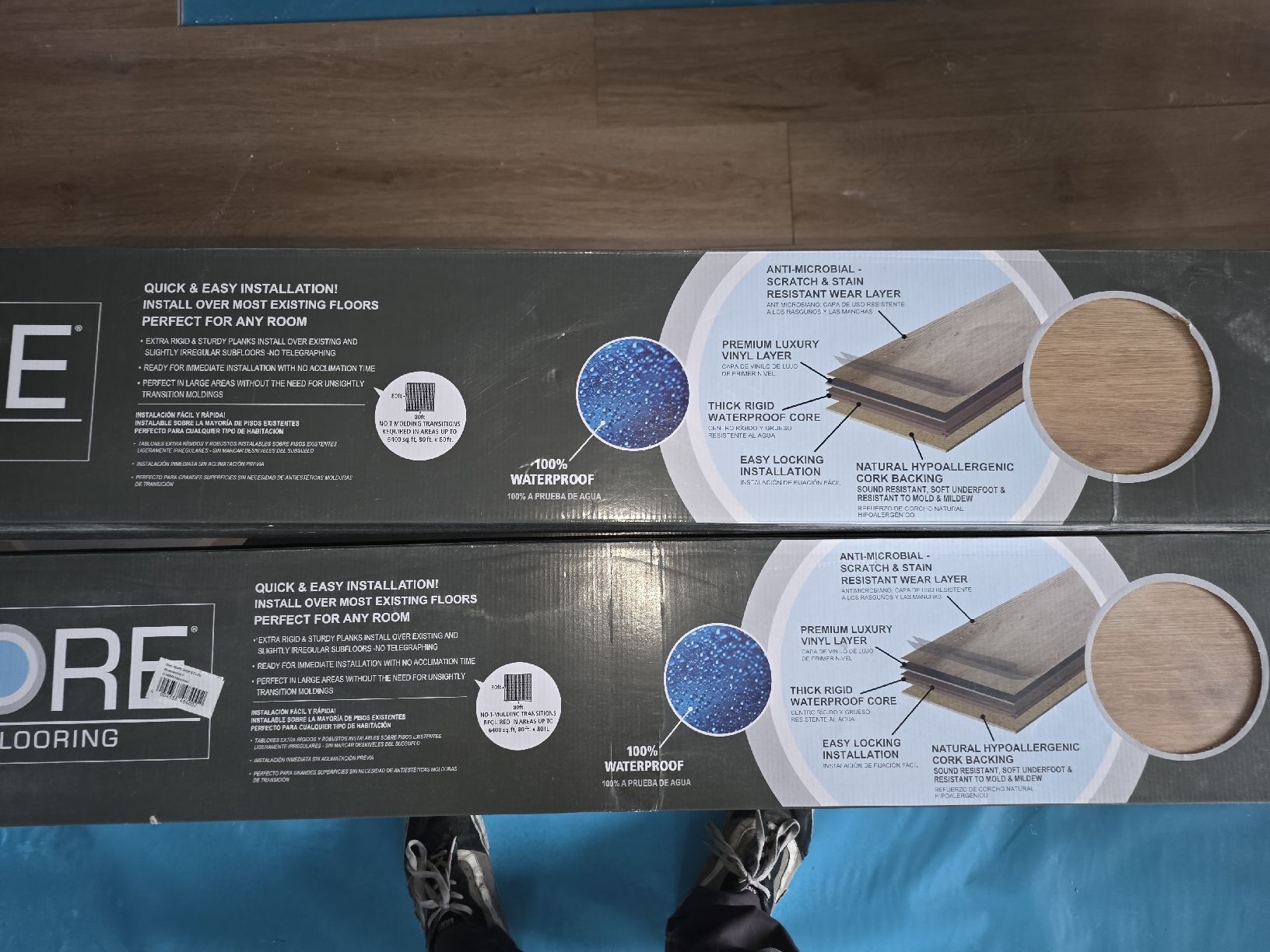 Rivestimenti per pavimenti: Hartvinyl Eichen Optic mit Trittdämmung originalverpackt – Nuovo e nell'imballaggio originale da Kaisten venduto da Simon_Manuel
