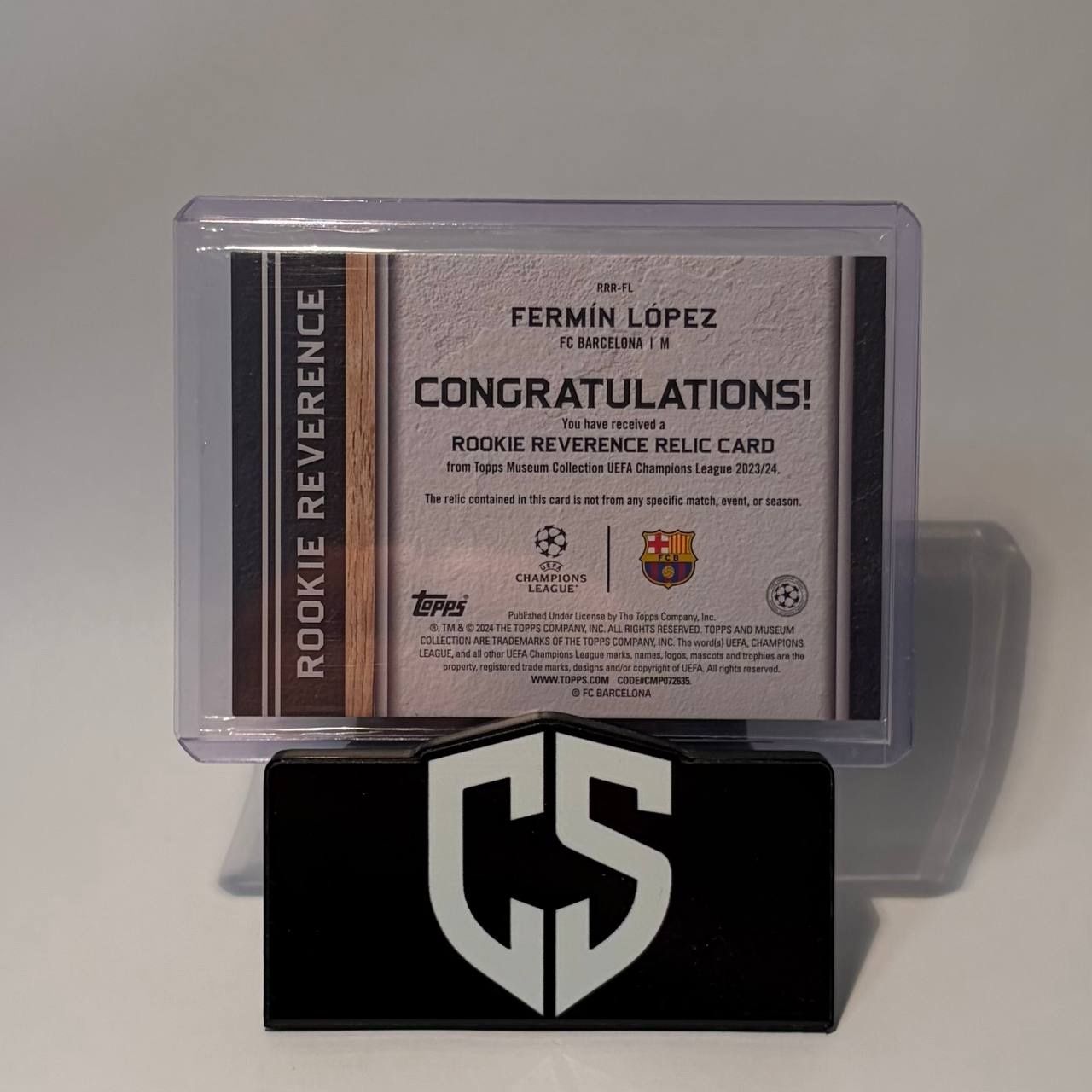 Topps Carte collezionabili: 2023-24 Topps Museum FERMIN LOPEZ Patch /99 Player-Worn RC – Usato da Oftringen venduto da collectsupply 1